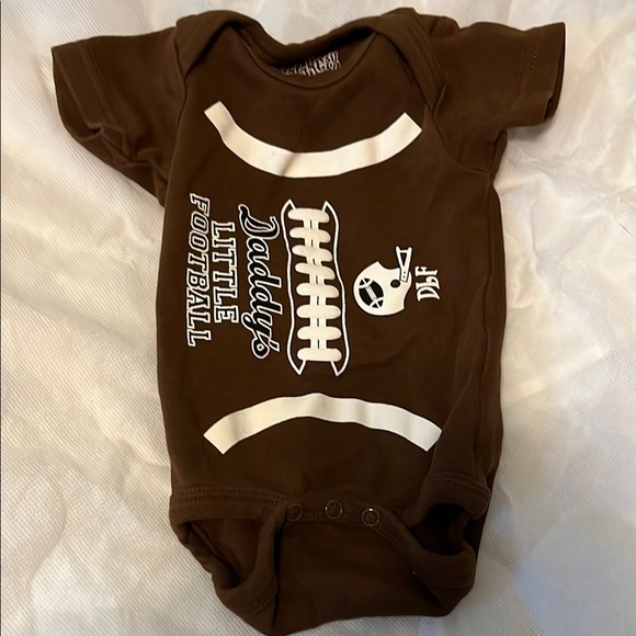 Brown Football-Themed Kids One Piece - Picture 1 of 1